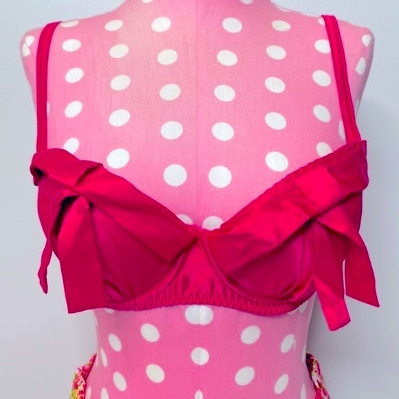 Victoria’s Secret floral garter skirt thong & bustier set - Picture 2 of 8